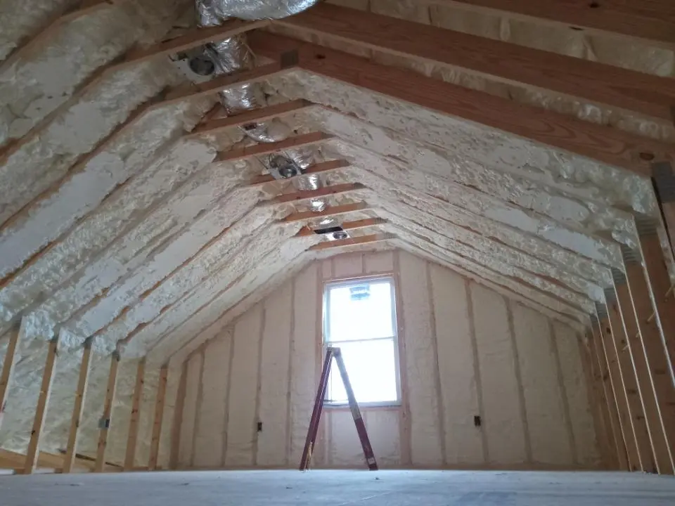 Spray foam roofing application for Crawl Space Insulation project in Westbury